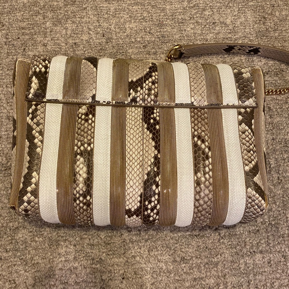 Salvatore Ferragamo Python And Chain Shoulder Bag - image 5